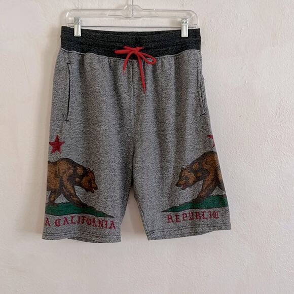 Brooklyn Cloth California Republic Gray Draw String Shorts With Pockets Size M - Picture 1 of 5